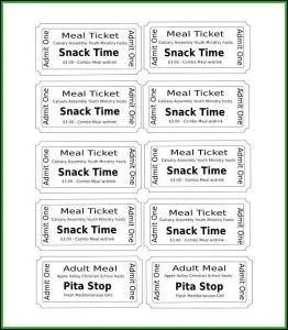 Dinner Fundraiser Ticket Templates