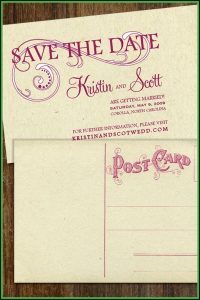 Diy Save The Date Postcard Templates Free