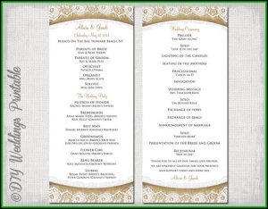 Diy Wedding Ceremony Program Template