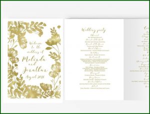 Diy Wedding Program Template Booklet