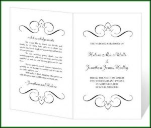 Diy Wedding Program Template Free