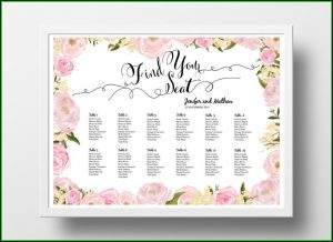 Diy Wedding Seating Chart Poster Template