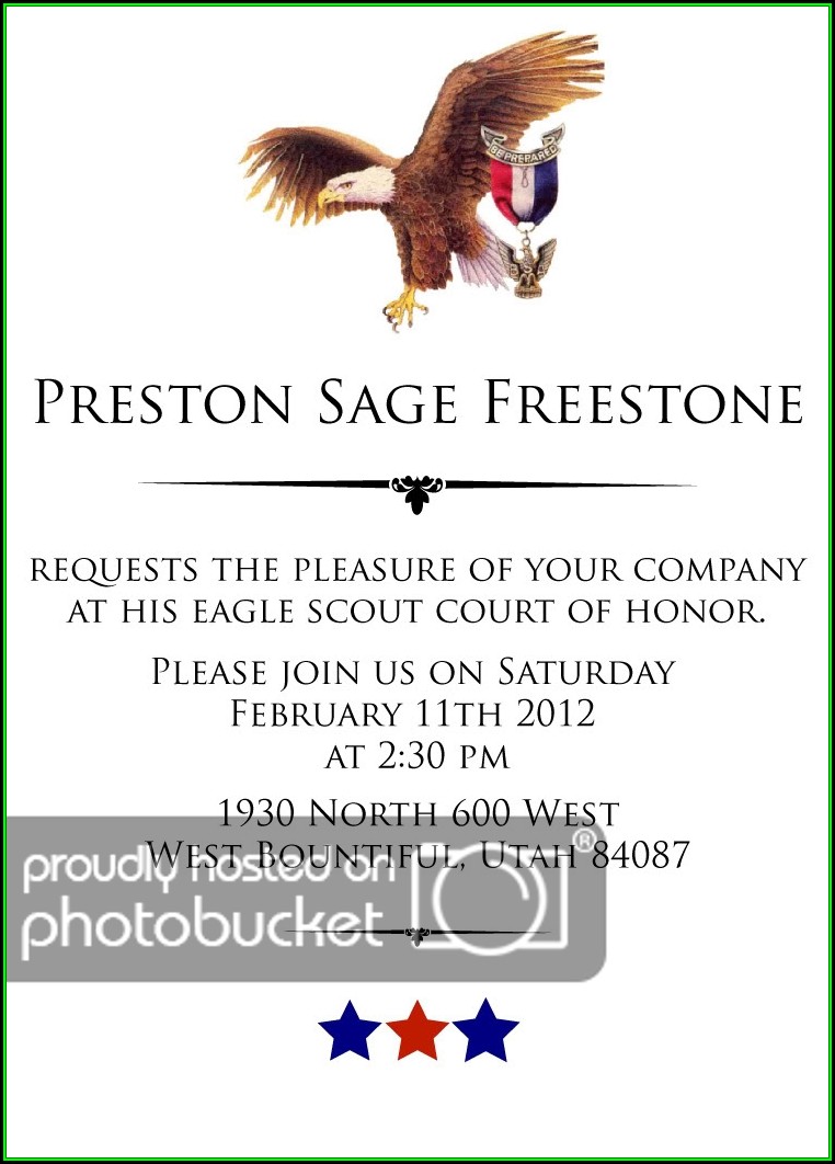 Eagle Scout Invitation Template Word