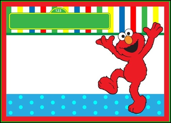 Elmo Birthday Invitation Template Free