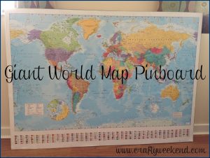 Giant World Map Pinboard