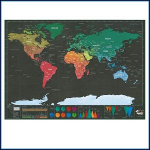 Gold Foil Scratch Off Map