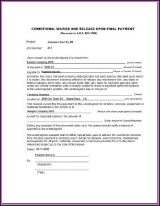 Conditional Lien Waiver Form
