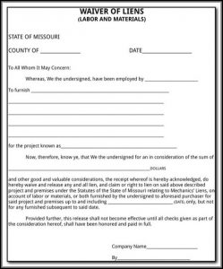Conditional Lien Waiver Form Illinois