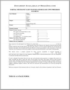 Conditional Lien Waiver Form Ohio