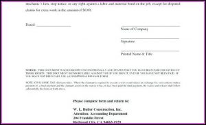 Conditional Lien Waiver Form Wisconsin