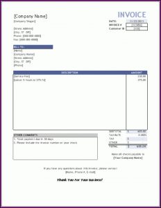 Contractor Invoice Template Nz