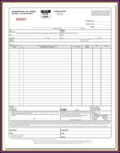 Custom Bill Of Lading Forms