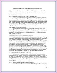 Dental Implant Consent Form Template