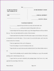 Divorce Petition In Texas