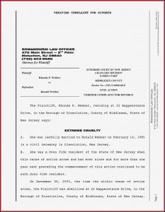 Divorce Template Nj