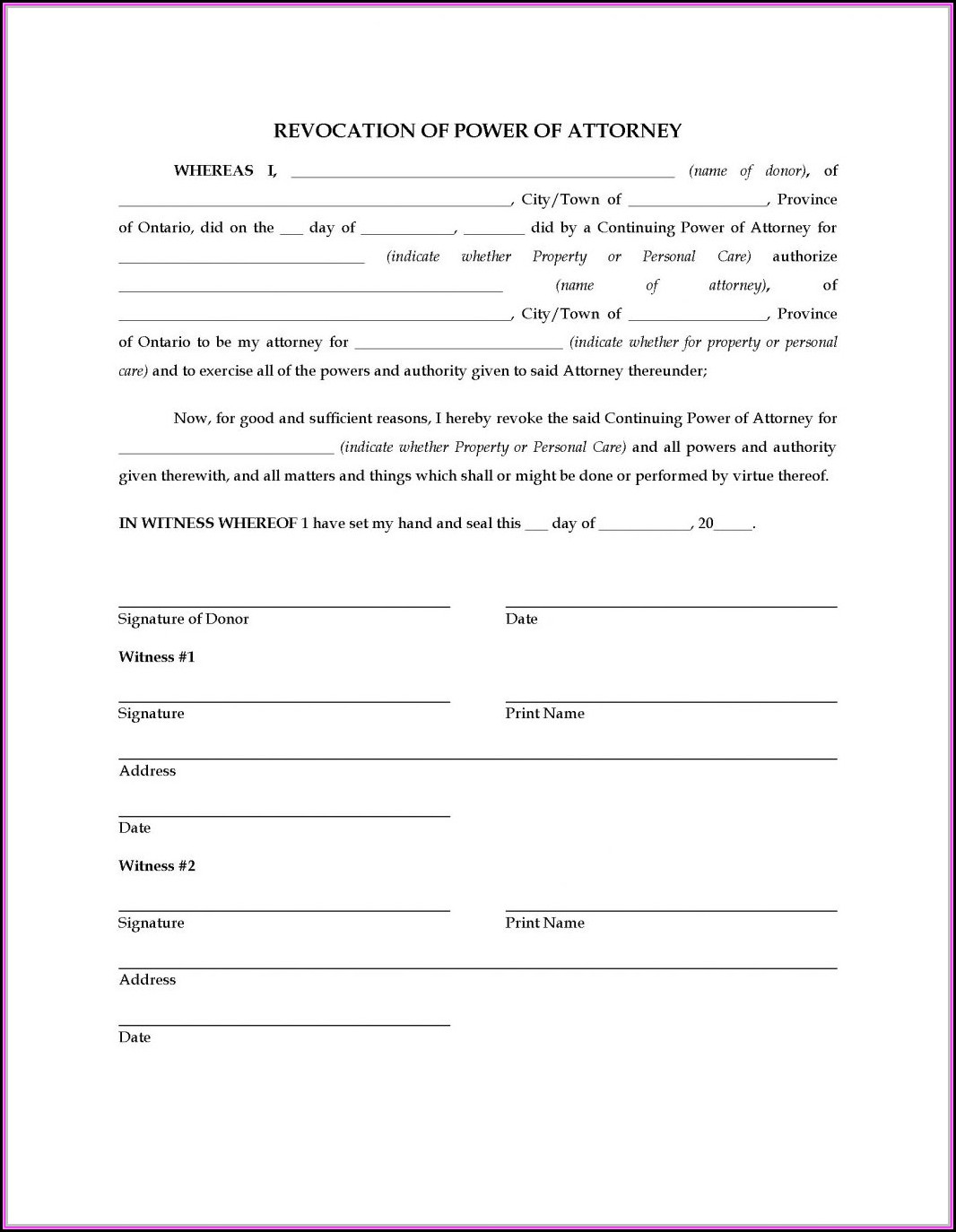 Durable Power Of Attorney Form Florida Bar