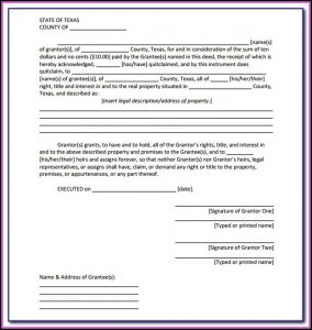 El Paso County Quit Claim Deed Form