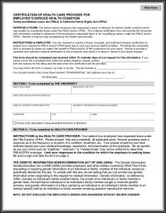 Family Medical Leave Act Forms California