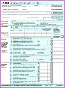 Federal Income Tax Forms 1040