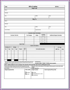 Fedex Bill Of Lading Forms
