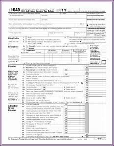 Fillable 1040 Form 2011