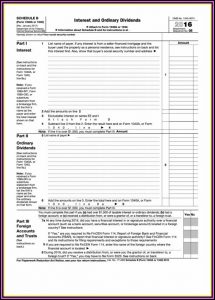 Fillable Form 1040 Schedule B