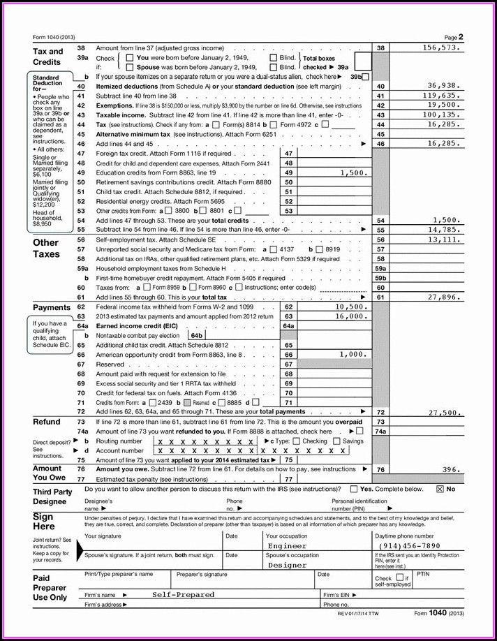 Fillable Form 1040