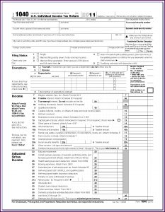 Fillable Form 1040ez