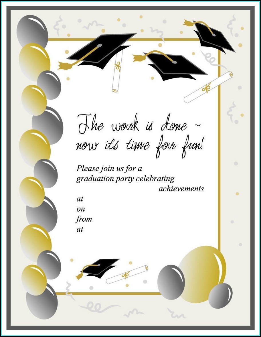 Downloadable Graduation Invitation Templates