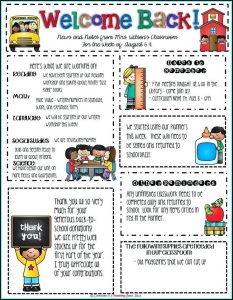 Elementary School Newsletter Template Free