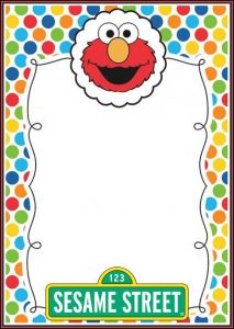 Elmo Invitations Template