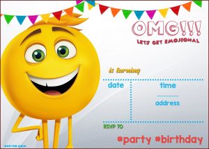 Emoji Birthday Invitation Template Free