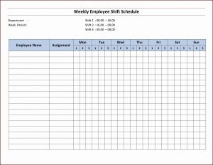 Employee Work Schedule Template