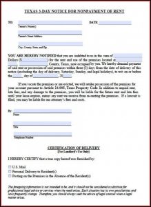 Eviction Notice Template Texas