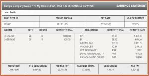 Fake Check Stub Template Free