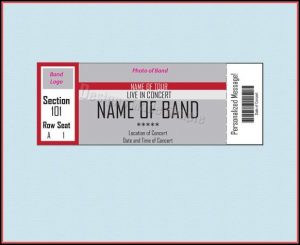 Fake Concert Ticket Template Free