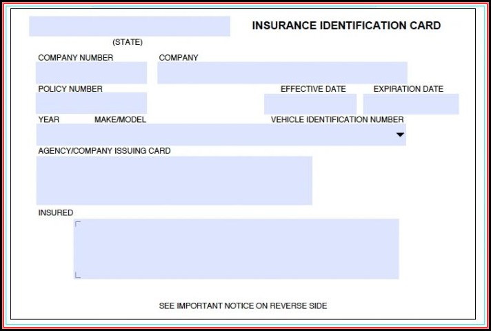 Fake Health Insurance Card Template