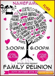 Family Reunion Flyer Template Psd