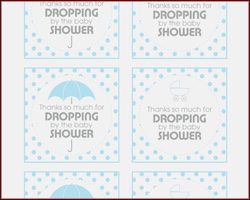 Favor Tags Template Baby Shower