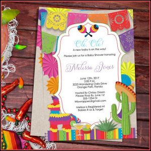 Fiesta Baby Shower Invitation Template