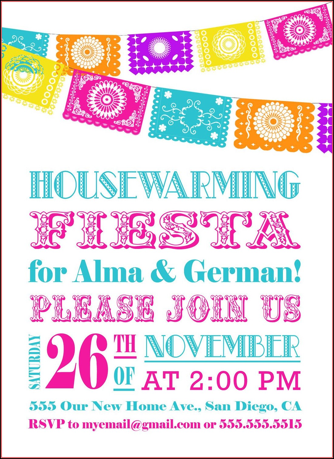Fiesta Invitation Template