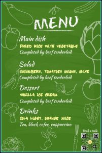 Food & Restaurant Menu Chalkboard Template