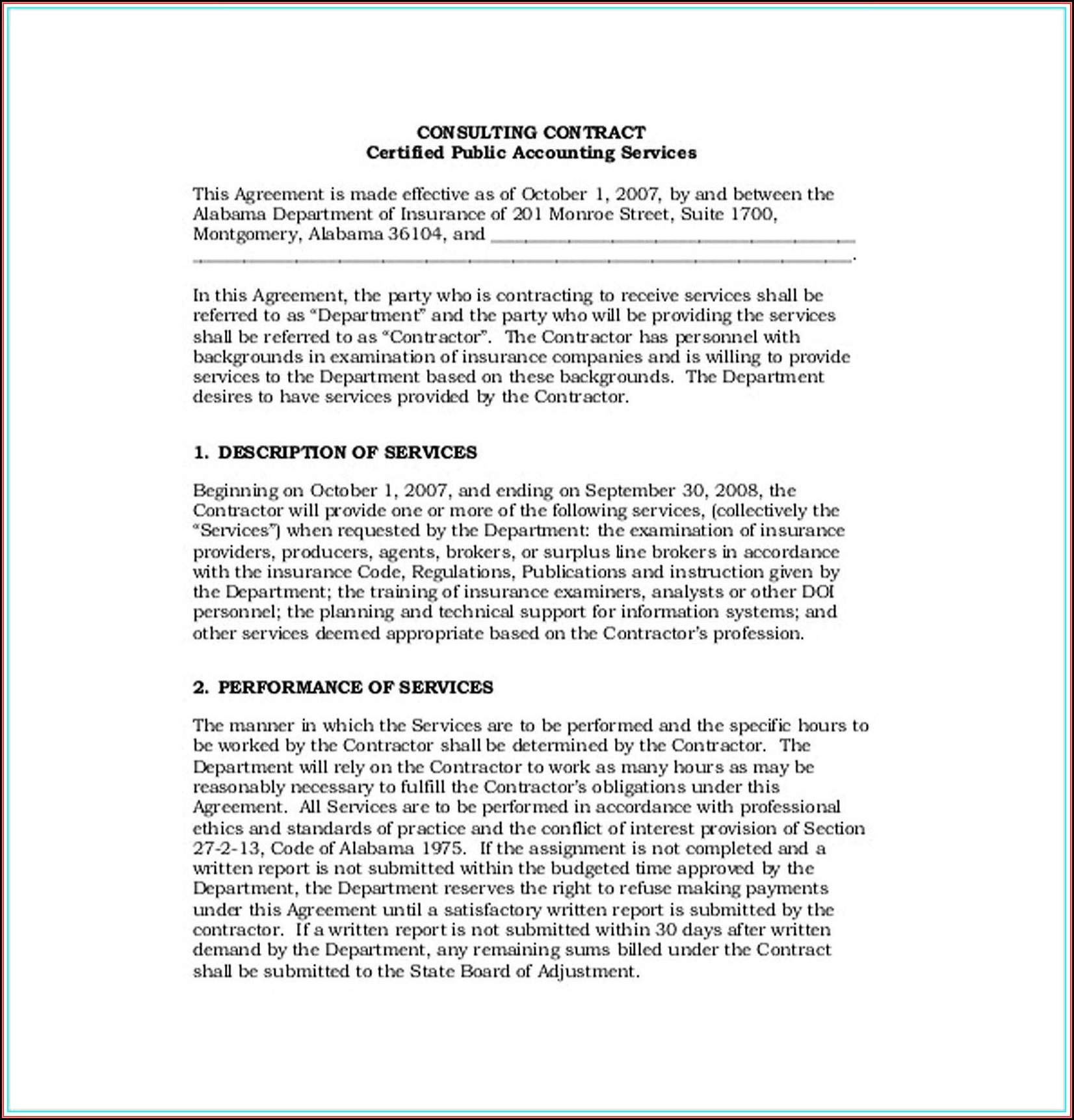 Free Accounting Service Agreement Template