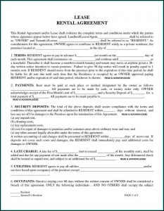 Free Apartment Rental Lease Agreement Templates