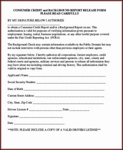 Free Background Check Authorization Form Template