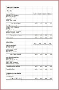 Free Balance Sheet Form