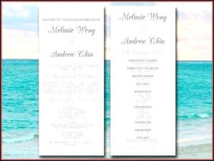 Free Beach Wedding Itinerary Template