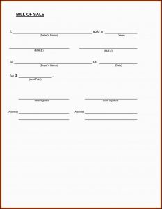 Free Bill Of Sale Template Ga