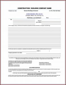 Free Builders Contract Template