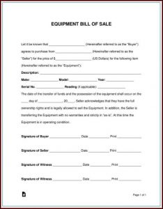 Free Car Bill Of Sale Template Ga